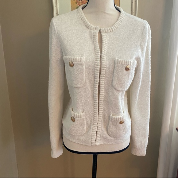 Rachel Zoe Sweaters - Rachel Zoe Cream Cardigan Sweater Gold Buttons Size: Small